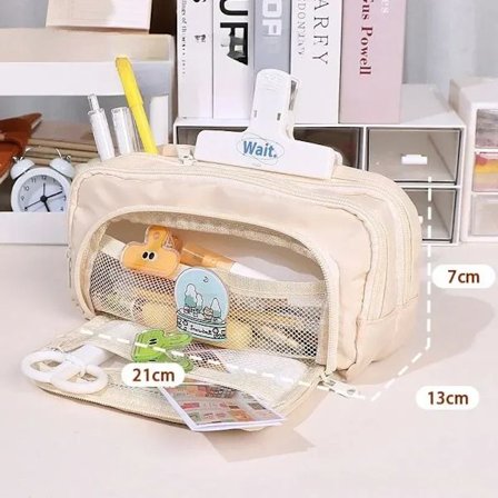 1. Brevpappersväska Penalhus Stor Kapacitet Penalhus Brevpapperslåda Kosmetiktaske Bærbare Gaver