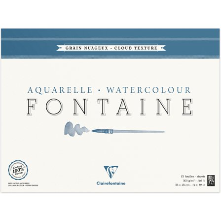 Fontaine Watercolor block Cloud Texture 36x48 cm 300g