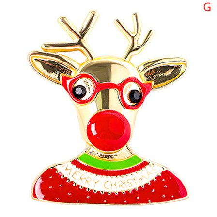 Wuli&baby Julgran Broscher Emalj Presenter Fest Brosch Pi A