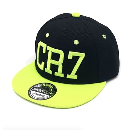 CR7 Bokstäver Broderad Keps Barn Basebollkeps med Färgblockering Kråka Utomhus Street Dance Hip Hop Keps Platt Skärm Keps