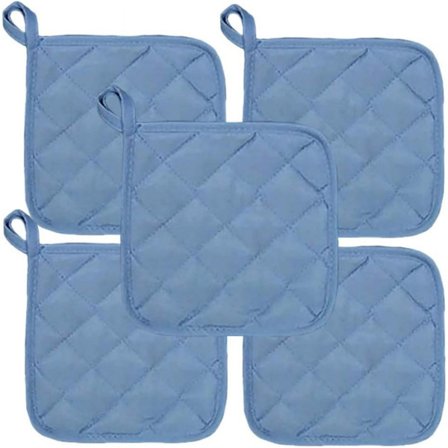 Kjøkkenunderlag - 5-pakning varmebestandige matter for matlaging og baking - Blå 16,5 x 16,5 cm - Underlag for kjøkken