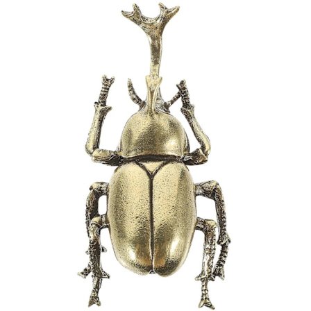 Dekorativ simulering av billedekorasjoner i solid messing, messingbille, miniatyr insektfigur