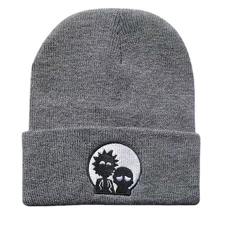 Rick Morty stickad mössa Raiqiu vintertröja mössa kall mössa