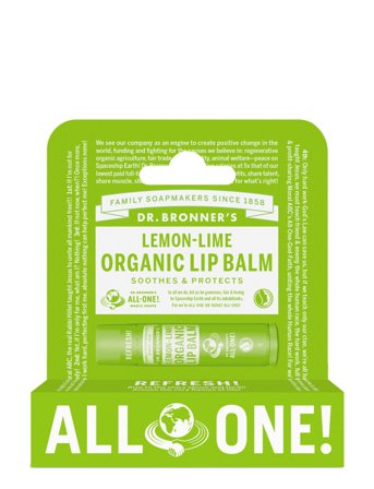 Dr. Bronner’s Lemon Lime Organic Lip Balm Hang Pack - Nude - 4 g