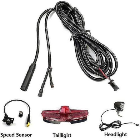 Tongsheng TSDZ2 TSDZ2H -vetomoottoreiden nopeusanturi 1T2 etu- ja takavalojen kaapeli