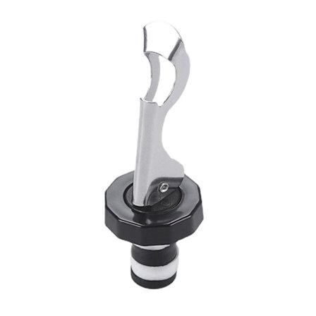 Universal kork for vinflasker i plast med spaker, lekkasjesikker, gjenbrukbar kork for drikkevarer (svart)