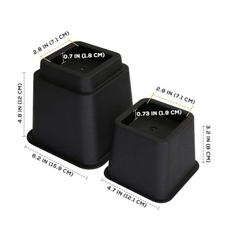 【PP】Justerbare sengebenforhøyere (Sett med 8)-FA-