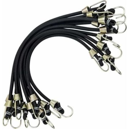 10 Mini Elastiska Gummiband med Krokar Kraftiga Universella Gummistroppar för Camping Motorcykel[YDE]