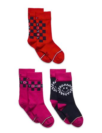 Th Kids Sock 3P Racercheck Giftbox Socks & Tights Socks Multi/mönstrad Tommy Hilfiger