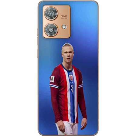 Kompatibelt Mobildeksel til Motorola Edge 40 Neo Erling Haaland Manchester City Norge fotball angriper toppspiller utrolig målproduksjon kraftig rask