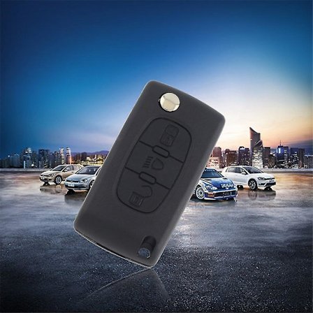 Fjernbetjening Nøglehus 3 Knapper til Citroen Peugeot