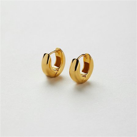 Chubby Hoops - Örhängen - 24K Guldpläterat Sterling Silver - Safira