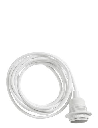 OYOY Living Design Fabric Cord With Socket - White - 310X4.5X4.5CM x 310
