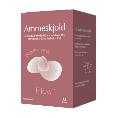 Flow Ammeskjold i silikon, Medium, 1 par