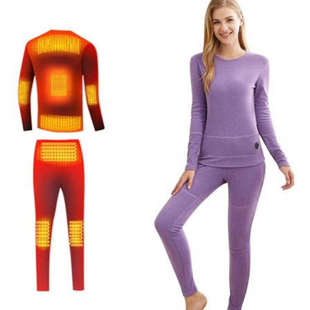 Heating Thermal Underwear Set For Men Women,usb Electric Heated Underwear Base Layer Top And Bottom Long Johns Set