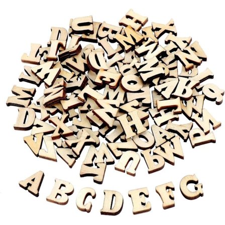 Alfabetet 100 stykker tre tall håndverk dekorasjon små tre hjem dekor Chi