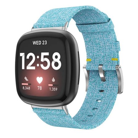 Canvasrem til Fitbit Versa 3/Sense - Himmelblå