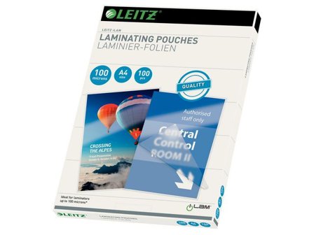 LEITZ Laminat A4 100mic klar 100/fp - Lyreco - Kontorsmaskiner - Laminering - Laminat - A4