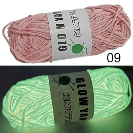 1 stk. Romantisk Funktionelt Garn Gløder i Mørket Polyester Lysende Garn 2mm til Strikning Trøje Hat Glødende Garn 1pc 09
