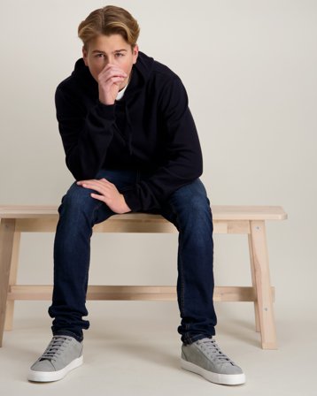 RYVLS Brandon Knit Hoodie Blå Huvtröjor/Hoodies Kille - Kids Brand Store