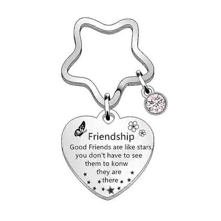 XYC Vänlighetsgåvor Nyckelring - Tackgåva till Bästa Vännen Själssyster Nyckelring, Vänuppskattningsgåvor, Födelsedag Julgåvor till Bästa Vännen