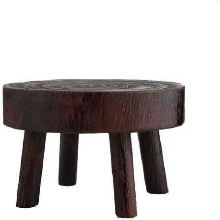 Mini naturlig tre rund pall, blomsterpotteholder, hagestol, - 3,5" lang brun"