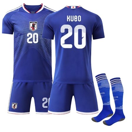 Japan KUBO #20 2025/2026 Special Edition Kortarmet Fotballdrakt/Shorts/Sokker Sett Barn Ungdomsstørrelser