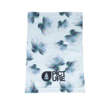 Picture - Vit neckgaiter Beanie - Flower Glitch Neck Gaiter @ Hatstore