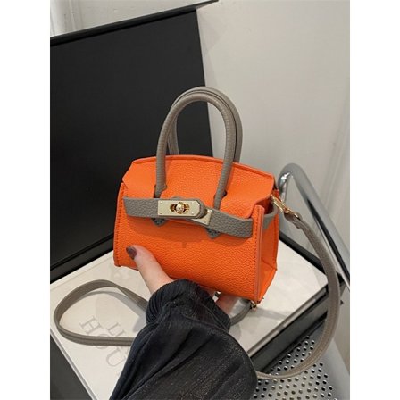 Enkelt skulder mini farvematchende trendy håndholdt pige prinsesse crossbody taske