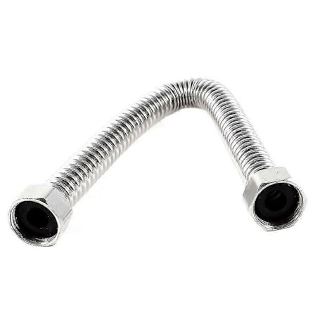 Baderom 20 mm dusjslange i rustfritt stål dusjslange 30 cm sølv