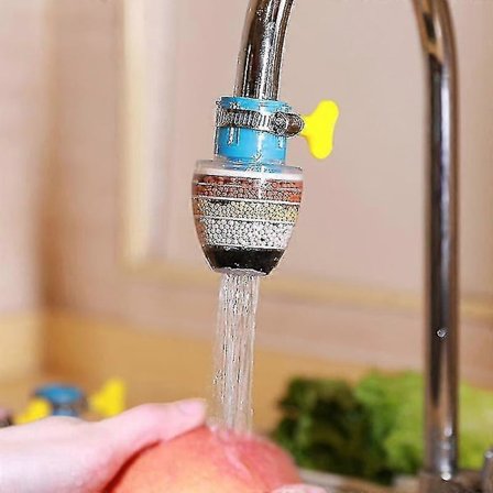 Universal vandhanefilter interface vandrensning anti-spild vandbesparende tilfældig farve - 1 stk