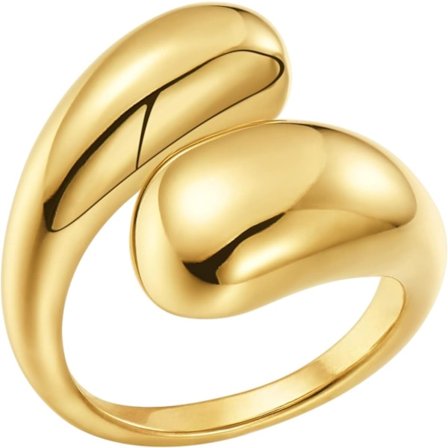 Guldringe til kvinder Guld tommelfinger ring Chunky guld ring Tåre ring til kvinder og mænd Justerbare finger ringe til kvinder Tyk