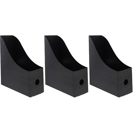 3-delad uppsättning hävarm bågformad skrivbordsfil förvaringslåda tidskriftsställ fil förvaringslåda tidskriftsställ (27,00X24,00X9,00CM, svart)