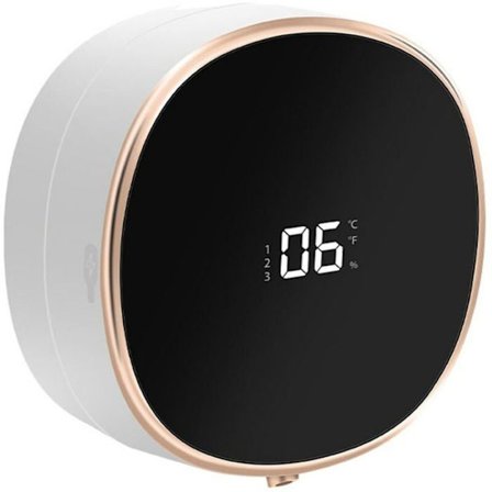 Distribueret skum og væske med sensor, 3 tilstande, smart display, 280 ml, IPX5, hvid/sort, PZCC