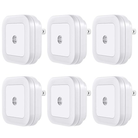 LED-nattlampa med smart skymningssensor, dagsljusvit, 0