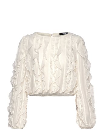 Gina Tricot Frill Top - White - XS