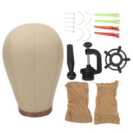 Dukkehode Lerret Parykkhode Stativ 22in Display Styling Øvelse Dukke Modell