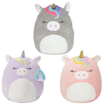 1-Pack Squishmallows Unicorn Slumpvald Gosedjur Mjukisdjur Plysc multifärg one size