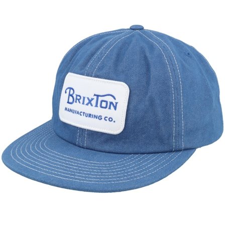 Brixton - Bleu Casquette - Grade Denim Snapback @ Hatstore