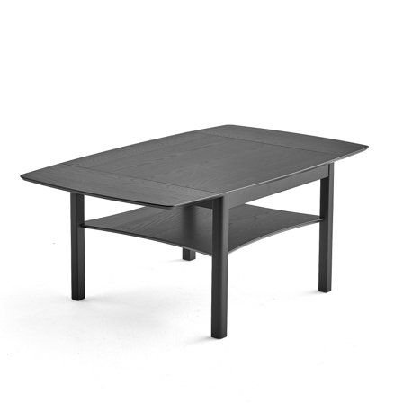 Klappbarer Couchtisch MARATHON, 1350x800 mm, schwarz gebeizte Eiche