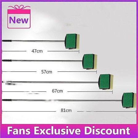 Glas Akvarie Alge Dobbeltsidet Svampe Rengøringsbørste Værktøj