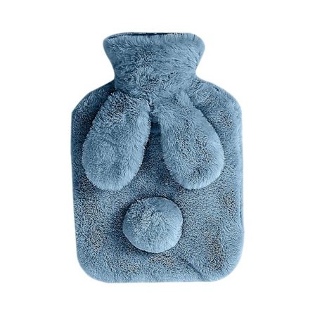 Varmtvannsflaske, 1L håndholdt varmtvannsflaske med mykt plysjtrekk