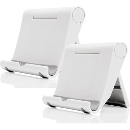 Mobiltelefonholder til skrivebord 2-pak Mobiltelefonholdere Desktop Tablet Stand, Foldbar telefonholder Universal justerbar Tablet Stand til 