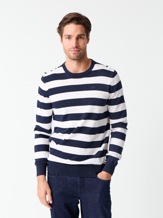 Jean Paul - Gerard stripete genser - Herre - Blå - Gensere - XXL