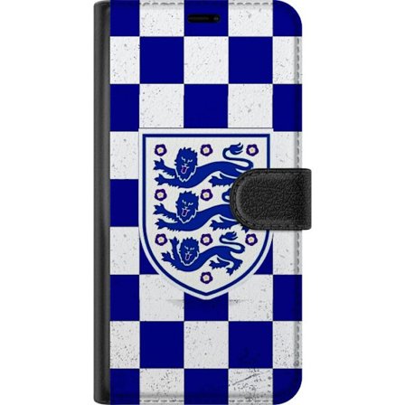 Yhteensopiva Lompakkokotelo Asus Asus Zenfone 10 Graafinen shakkiruudukkokuviointi sinisellä ja valkoisella, klassisella heraldisella vaakunalla, ret