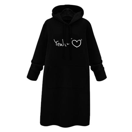 Hoodies Med Dragsko För Damer Med Långa Ärmar