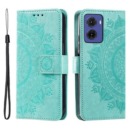 SKALO Motorola Moto G05 Mandala Flip Cover - Turkis