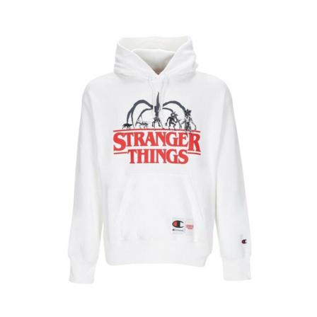 Champion hoodie x stranger thingh , Wit , Heren , Maat: S