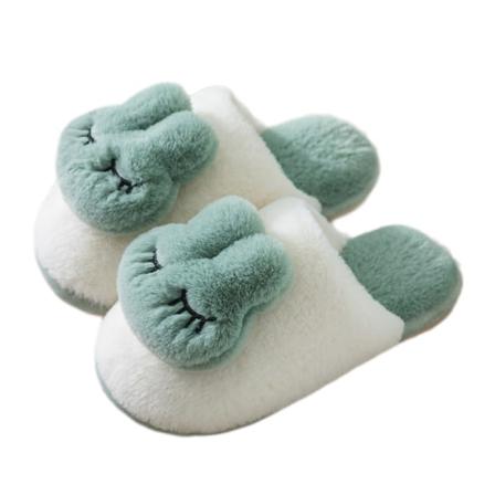 Kvinnor Flat Fuzzy Tofflor Slip On House Skor