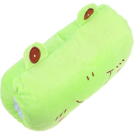 Plys frø håndvarmer pude, blød og varm, velegnet til både indendørs og udendørs brug, komfortabel og let.